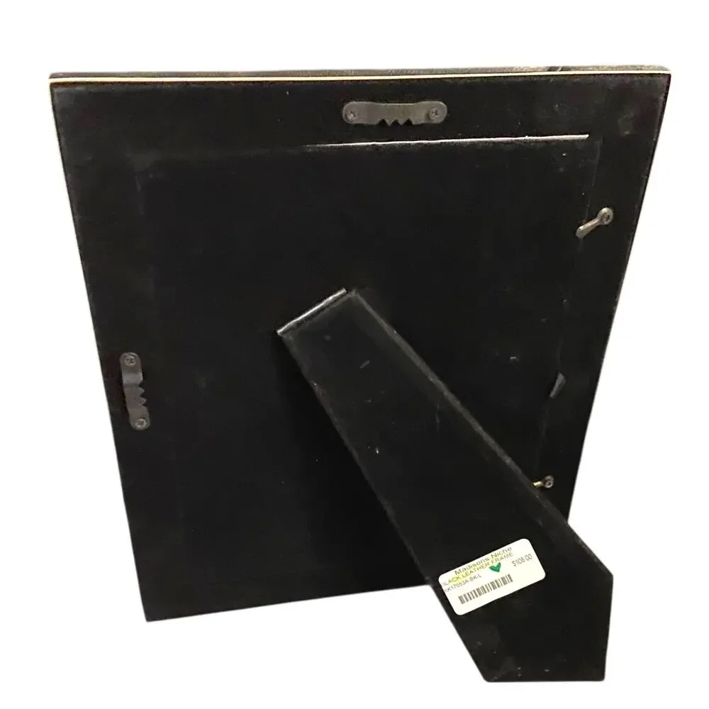 NWT Madison’s Niche Black Leather Picture Frame w/ Chrome Trim (10